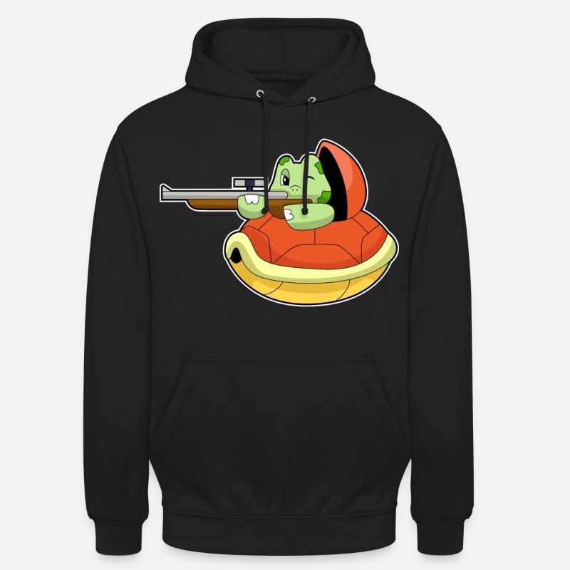 Fusil de sniper Turtle - Sweat-shirt à capuche unisexe - noir