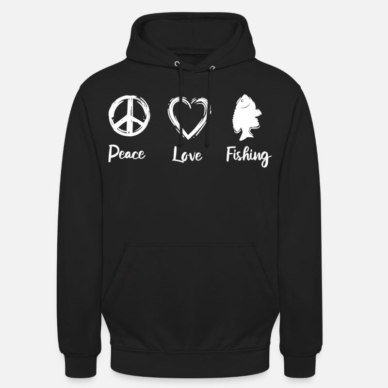 Amour de la pêche - Sweat-shirt à capuche unisexe - noir