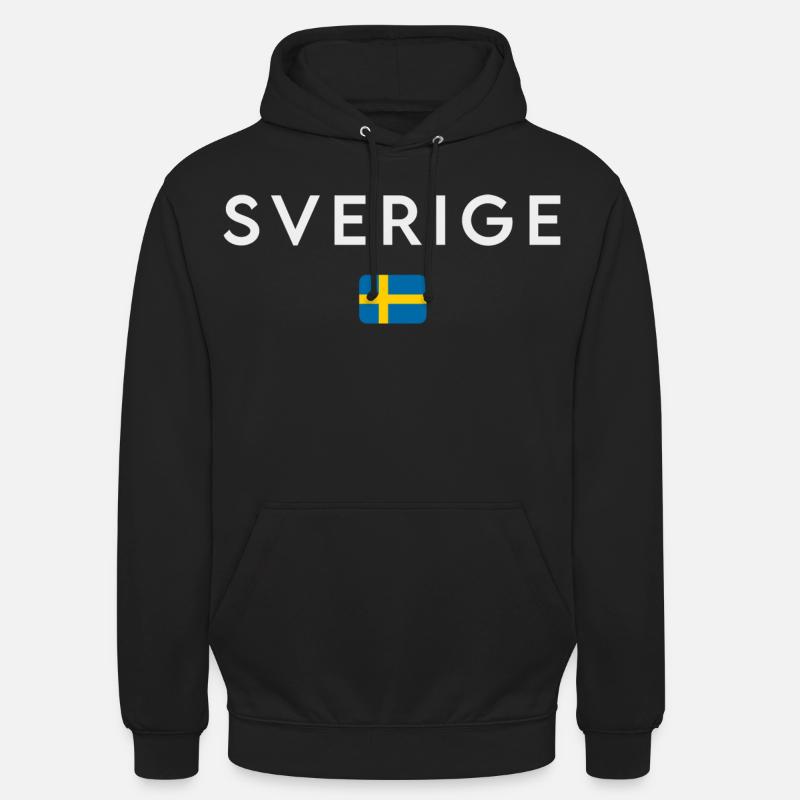 Drapeau de la Suède - Sweat-shirt à capuche unisexe - noir
