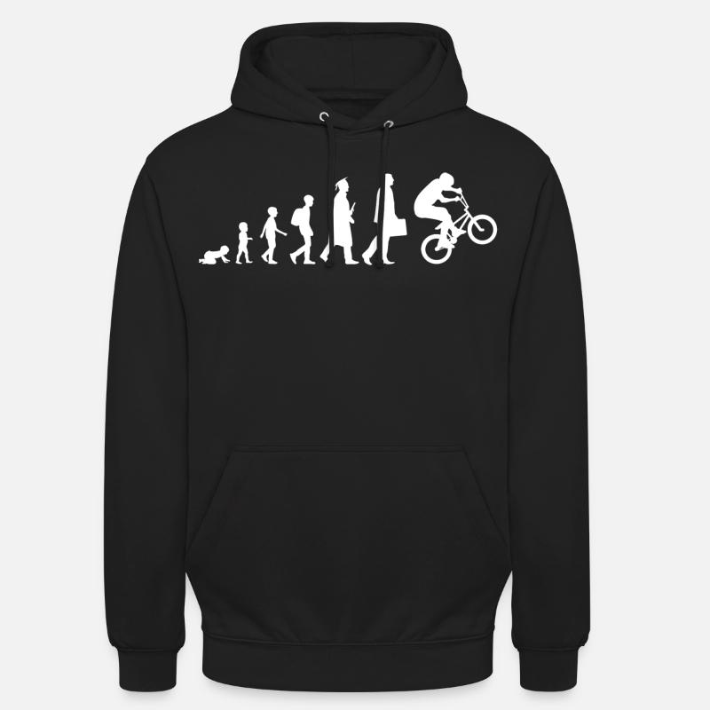 Évolution du BMX - Sweat-shirt à capuche unisexe - noir