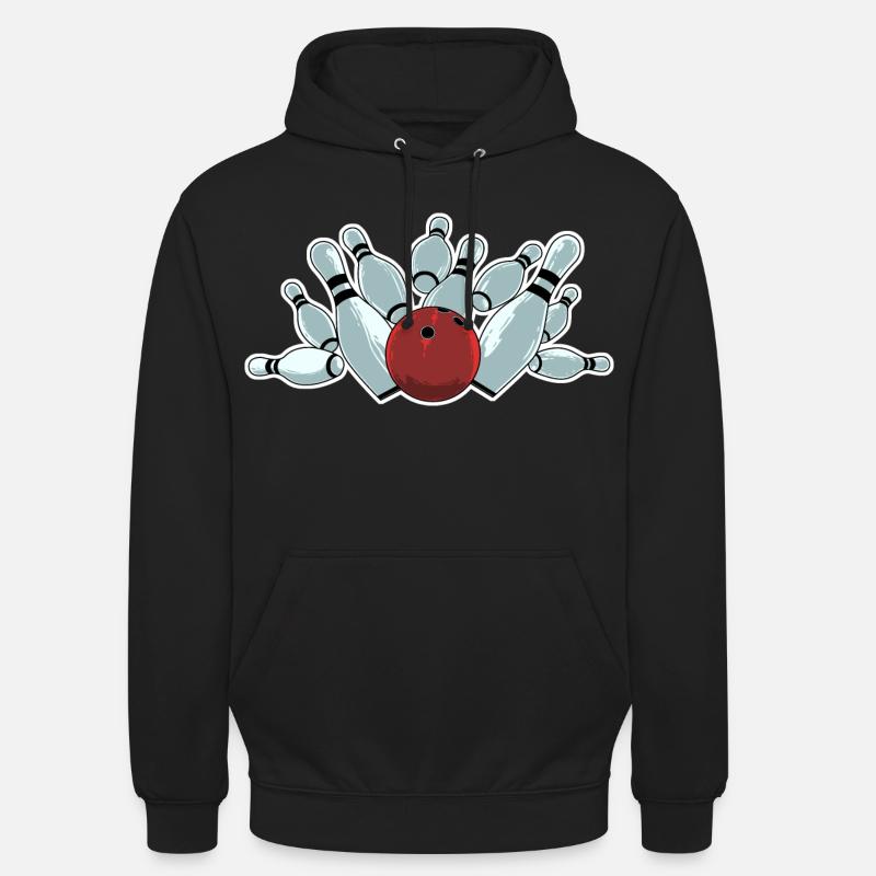 Frappe de bowling - Sweat-shirt à capuche unisexe - noir