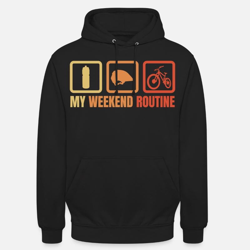 Ma routine du week-end - Sweat-shirt à capuche unisexe - noir