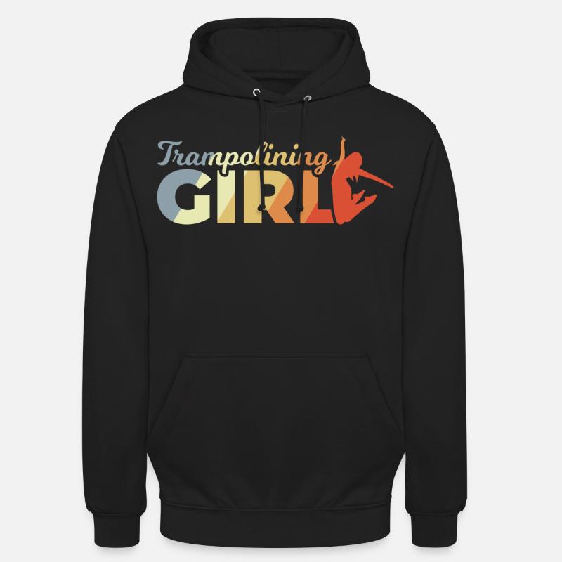 Lustiges Trampolin Mädchen - Unisex Hoodie - Schwarz