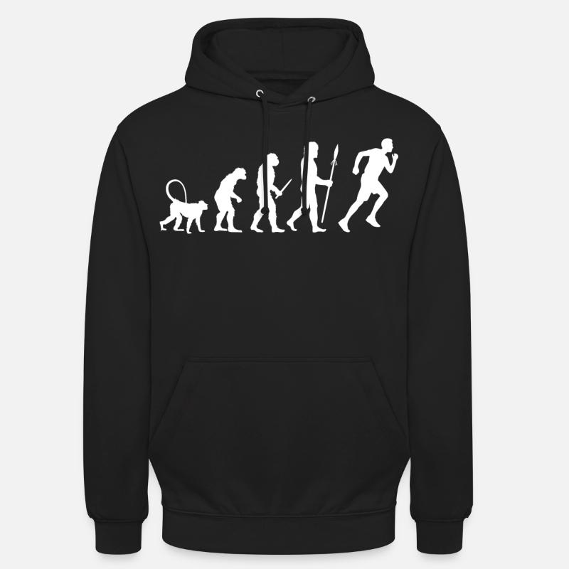 Évolution du joggeur - Sweat-shirt à capuche unisexe - noir