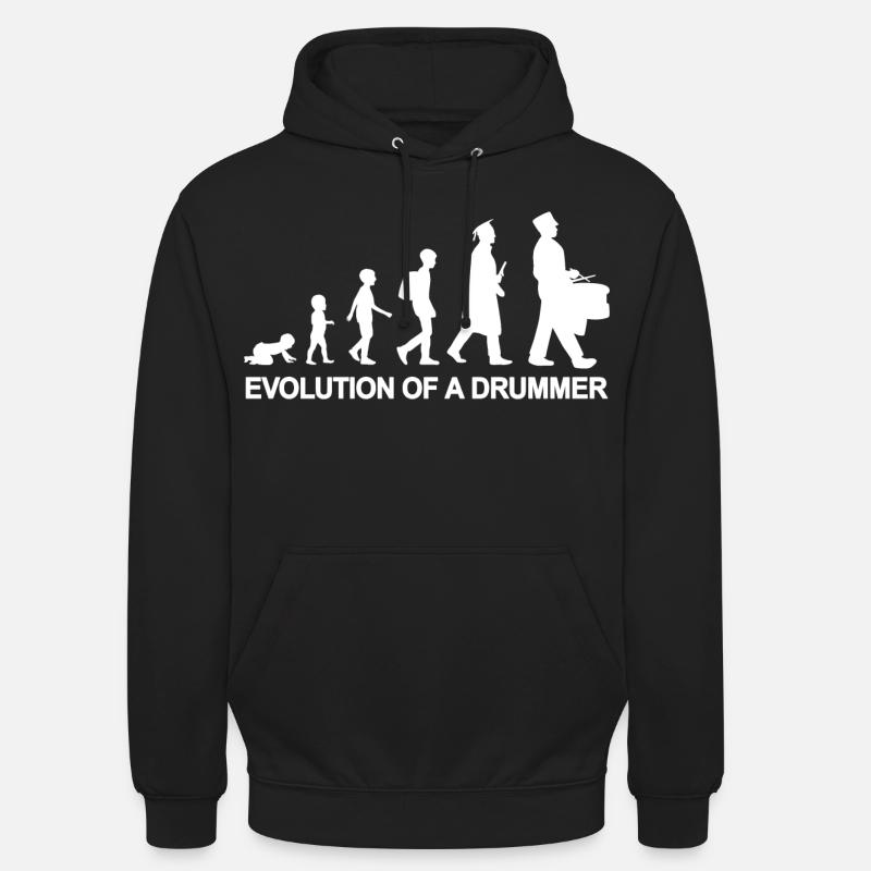 Drummer Evolution - Unisex Hoodie - black