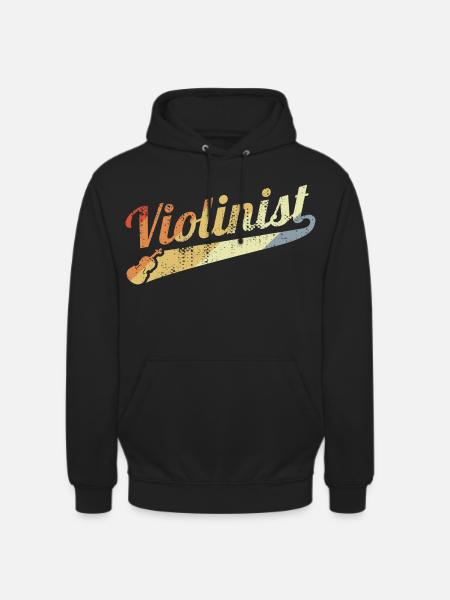 Retro Violin Player - Unisex Hoodie - black