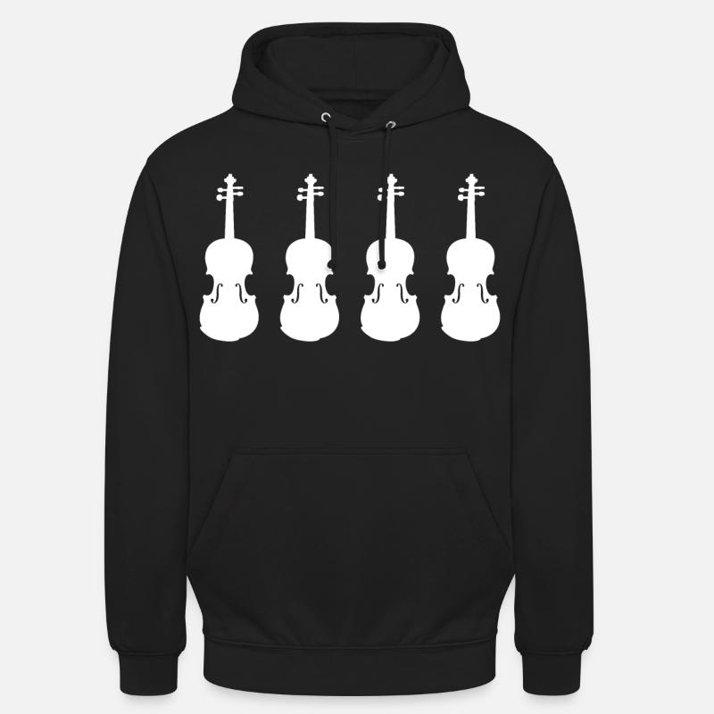 Modèles de violons rétro - Sweat-shirt à capuche unisexe - noir