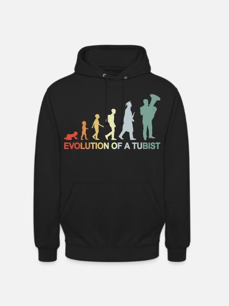Development of a tuba player - Unisex Hoodie - black