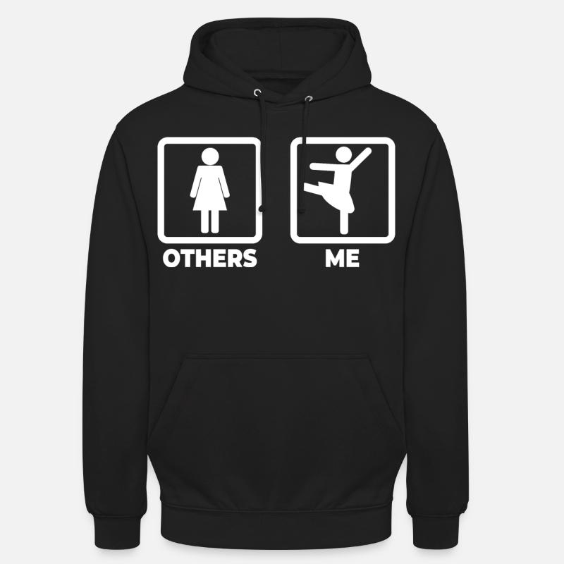 Figurine bâton danseuse de ballet - Sweat-shirt à capuche unisexe - noir