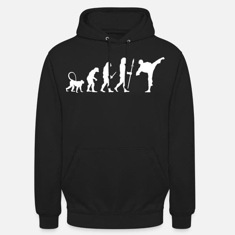 Évolution du karaté - Sweat-shirt à capuche unisexe - noir