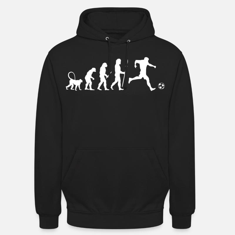 Fußball Evolution - Unisex Hoodie - Schwarz