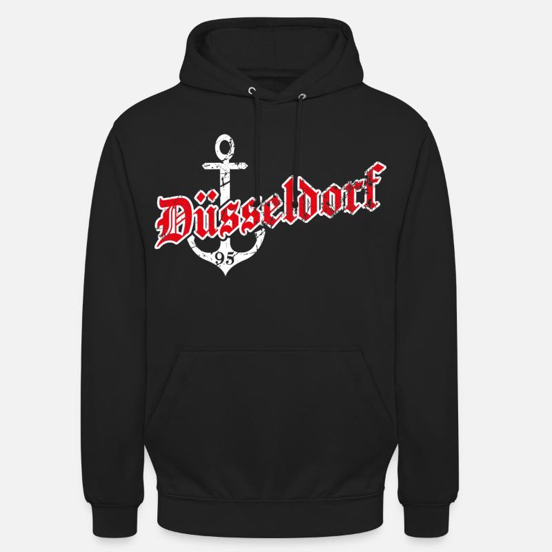 Düsseldorf mit Anker - Unisex Hoodie - Schwarz