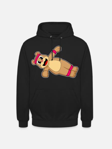 Bear Abdominal Training Bodybuilding - Unisex Hoodie - black