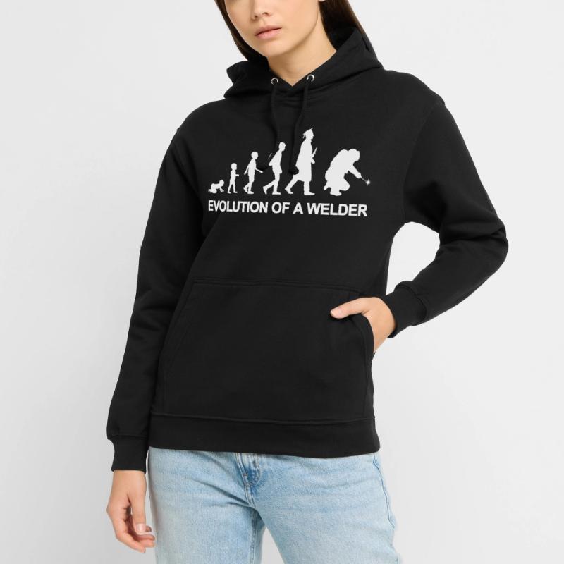 Evolution eines Schweißers Unisex Hoodie