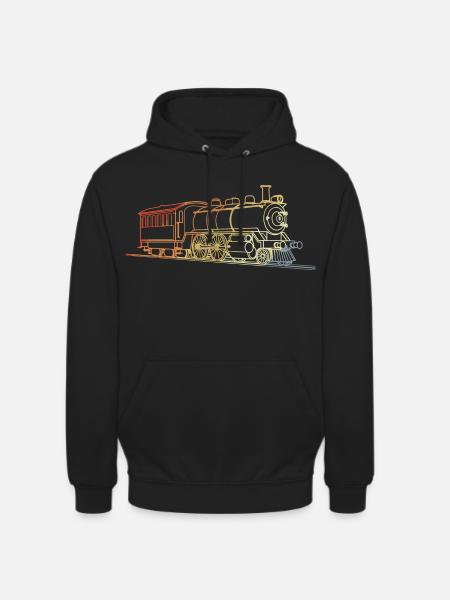 Locomotive Retro Style - Unisex Hoodie - black