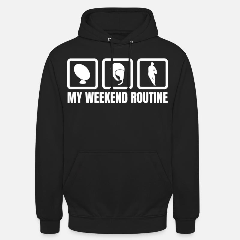 Meine Wochenendroutine - Unisex Hoodie - Schwarz