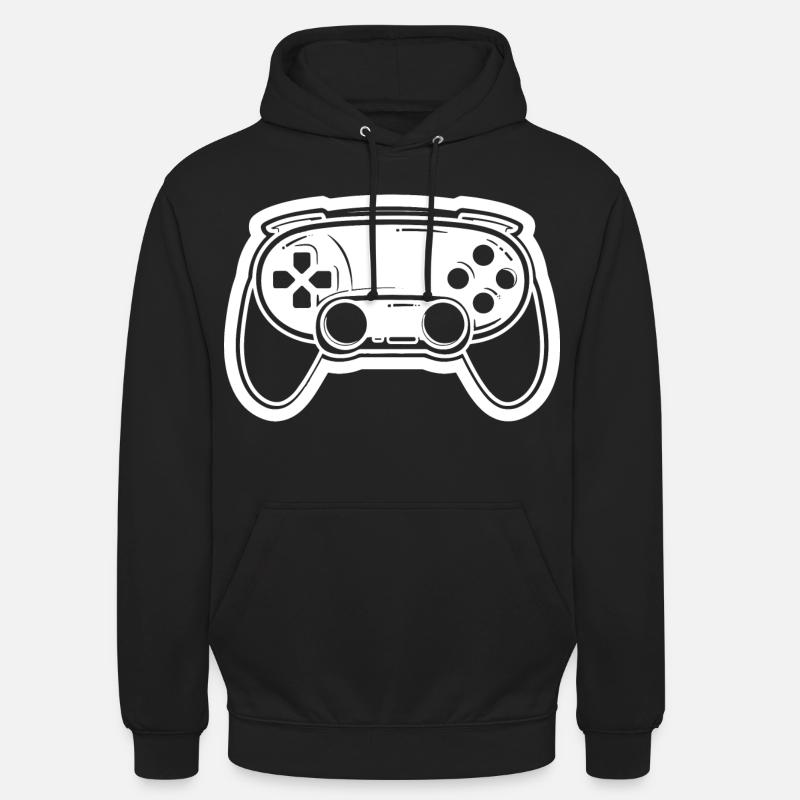 Videospiel Controller Zeichnung - Unisex Hoodie - Schwarz