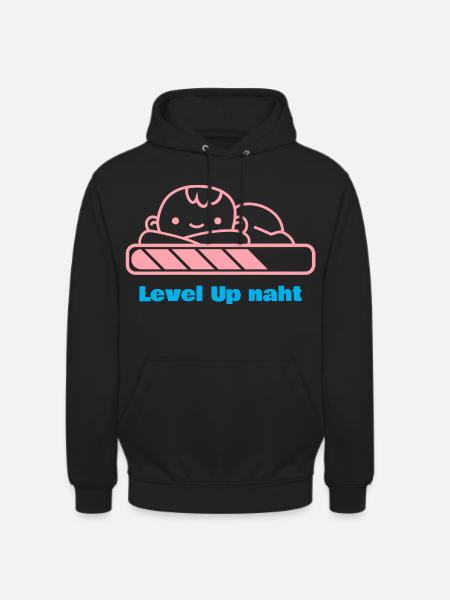 Level Up, Bald-Papa! - Unisex Hoodie - Schwarz