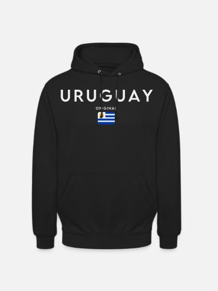 Drapeau de l’Uruguay, fierté uruguayenne - Sweat-shirt à capuche unisexe - noir