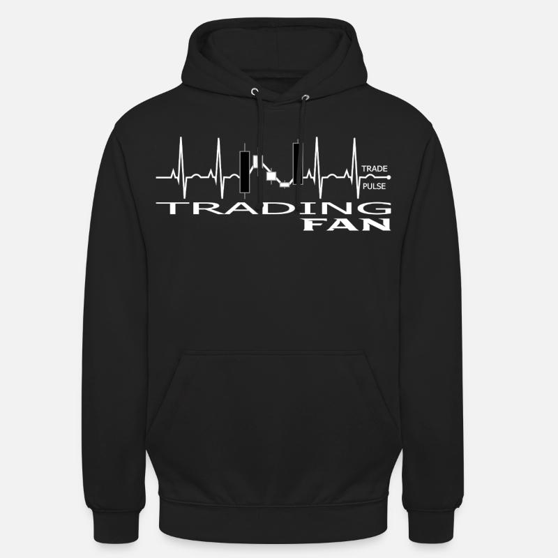 Conception de graphiques de trading Pulse - Sweat-shirt à capuche unisexe - noir