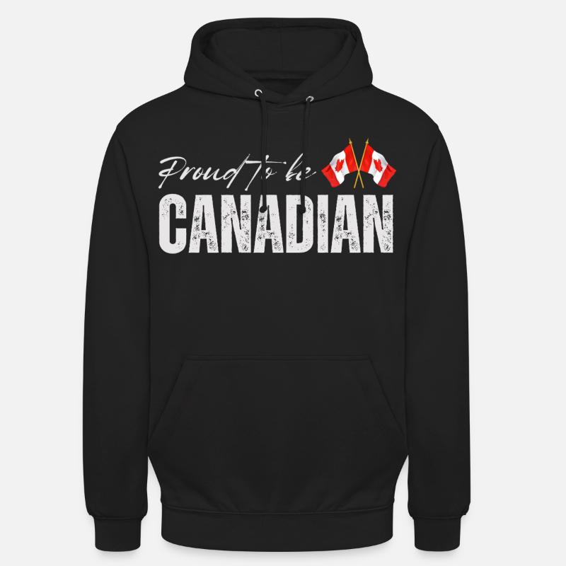 Drapeau du Canada, fierté canadienne - Sweat-shirt à capuche unisexe - noir