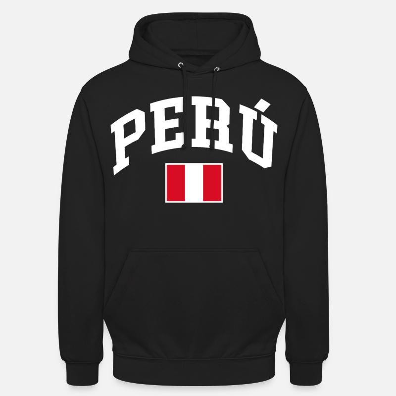 Drapeau du Pérou - Sweat-shirt à capuche unisexe - noir