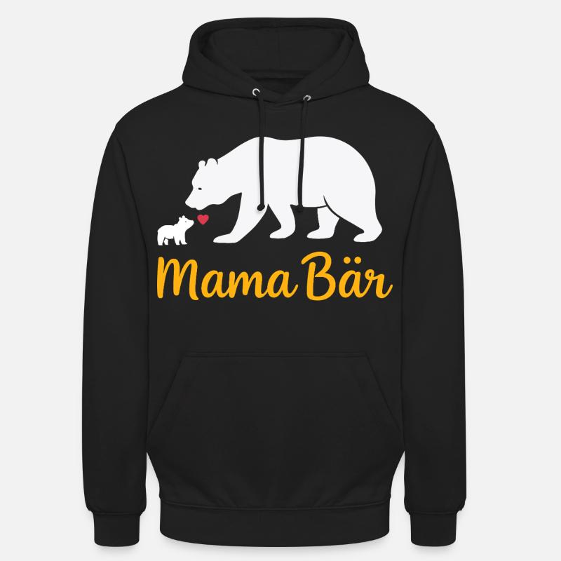 Future Maman MAMA BEAR Rétro Drôle - Sweat-shirt à capuche unisexe - noir