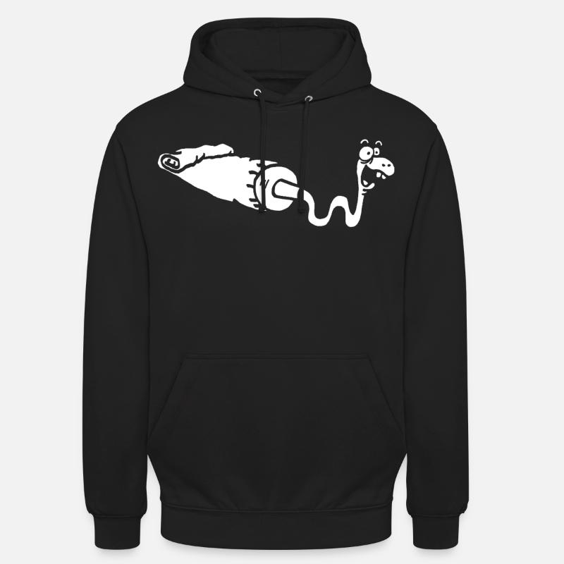 Gouache oder weiße Schlange? - Unisex Hoodie - Schwarz