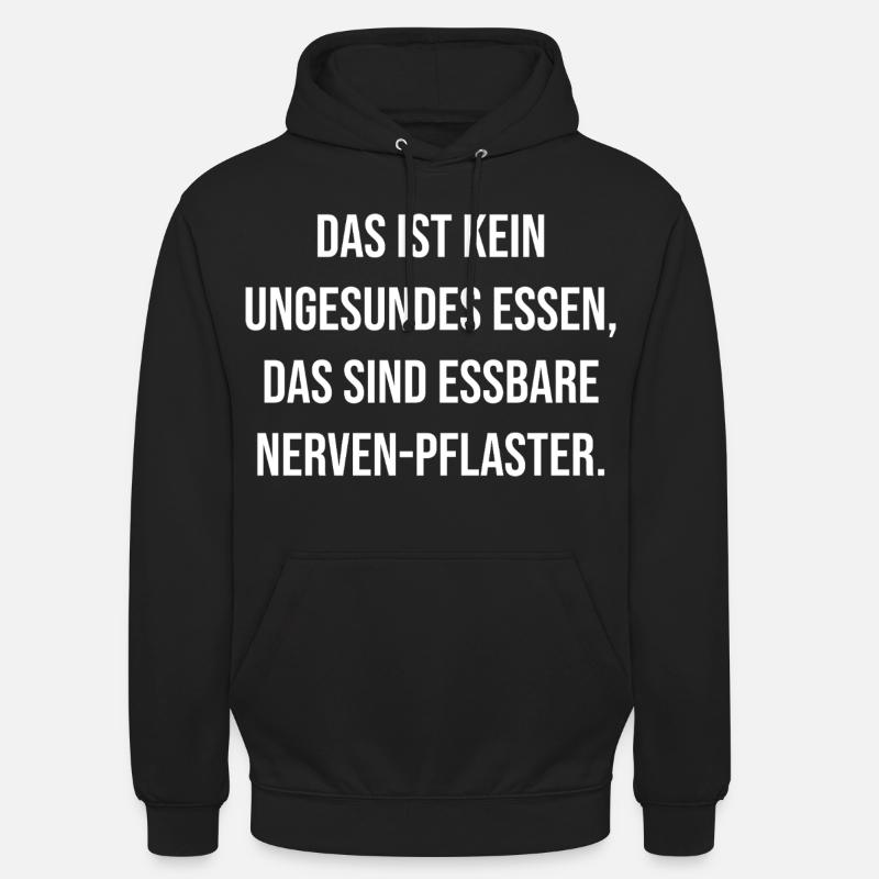 Citation de NervPflaster : Ironie comestible - Sweat-shirt à capuche unisexe - noir