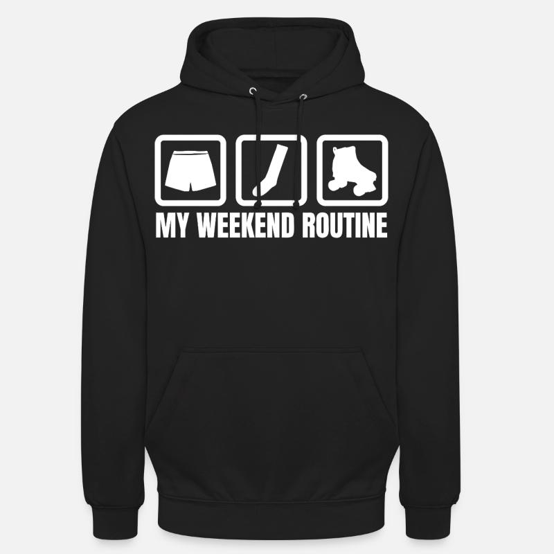 Ma routine du week-end - Sweat-shirt à capuche unisexe - noir