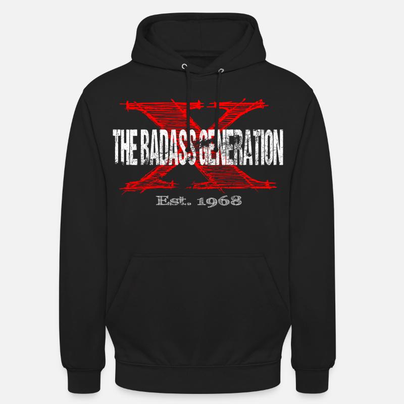 Génération X 1968 Rétro - Sweat-shirt à capuche unisexe - noir