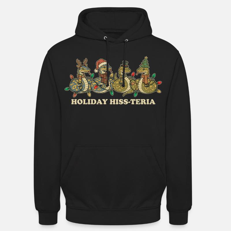 King Python Christmas Lights Gift - Unisex Hoodie - black