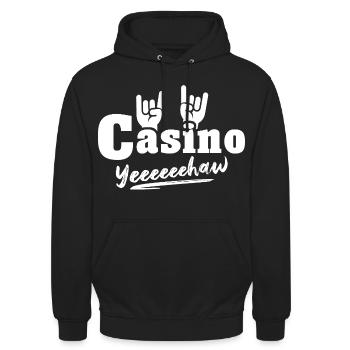 Casino - Sweat-shirt à capuche unisexe - noir - Devant - Alina (178cm) & Michal (187cm)