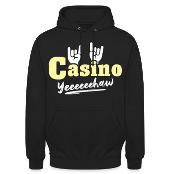 Joueur de casino - Sweat-shirt à capuche unisexe - noir - Devant - Alina (178cm) & Michal (187cm)