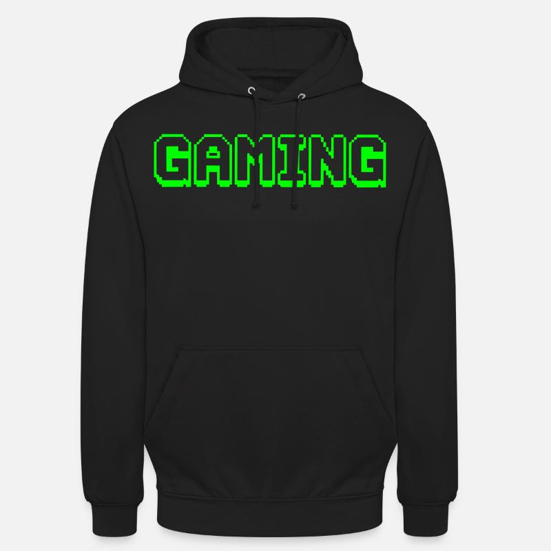 Conception du jeu Neon Pixel - Sweat-shirt à capuche unisexe - noir