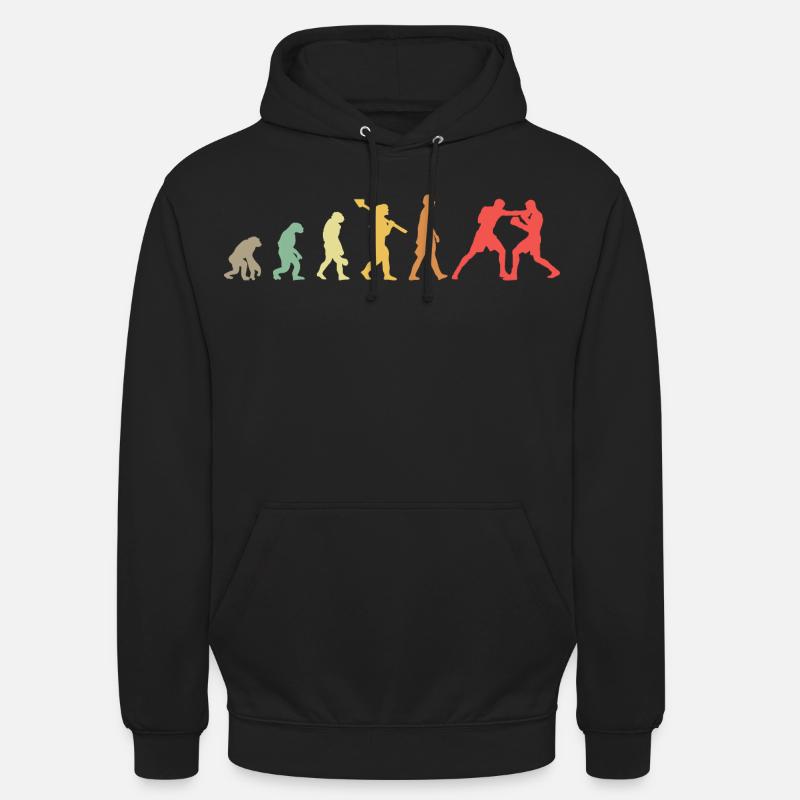 Boxing Evolution Boxing Development Retro - Unisex Hoodie - black