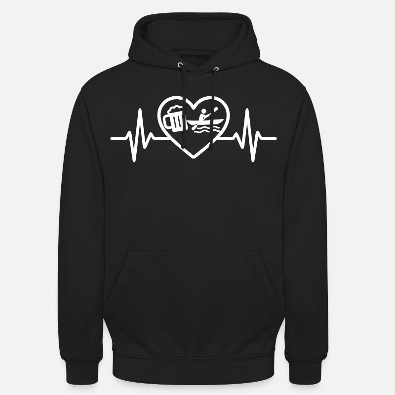 Hjertekajakkøl - Unisex-hettegenser - svart