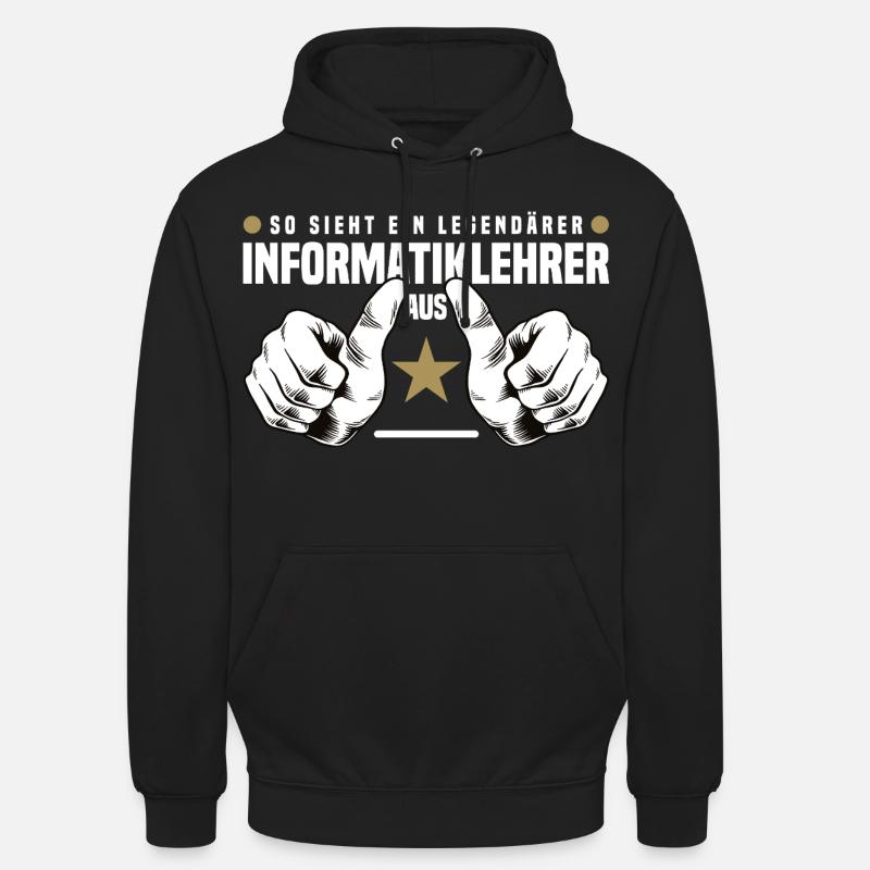 Professeur d’informatique - Sweat-shirt à capuche unisexe - noir