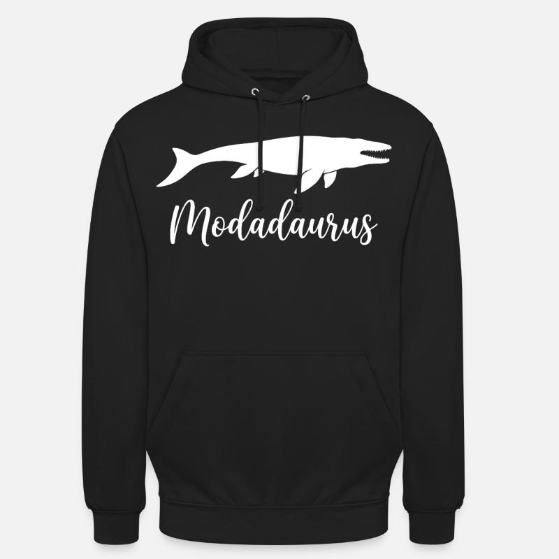 Modadaurus Mosasaurus Dinosaur Dad - Unisex Hoodie - black
