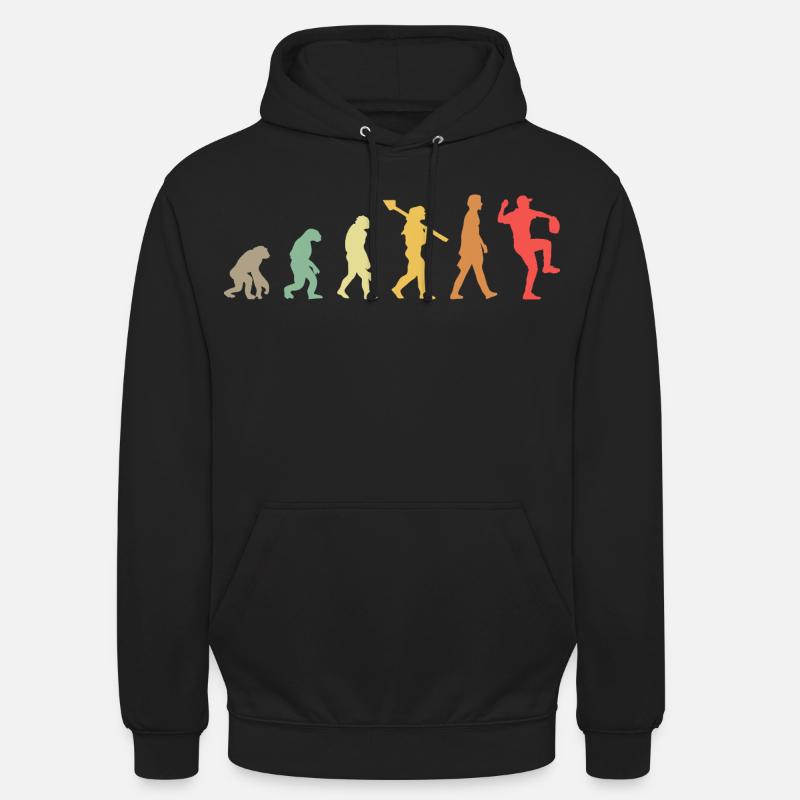 Évolution du baseball - Sweat-shirt à capuche unisexe - noir
