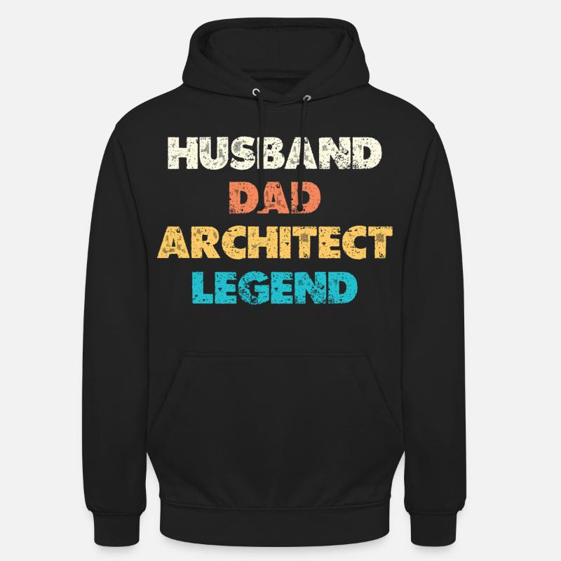 Mari Père Architecte Légende - Sweat-shirt à capuche unisexe - noir