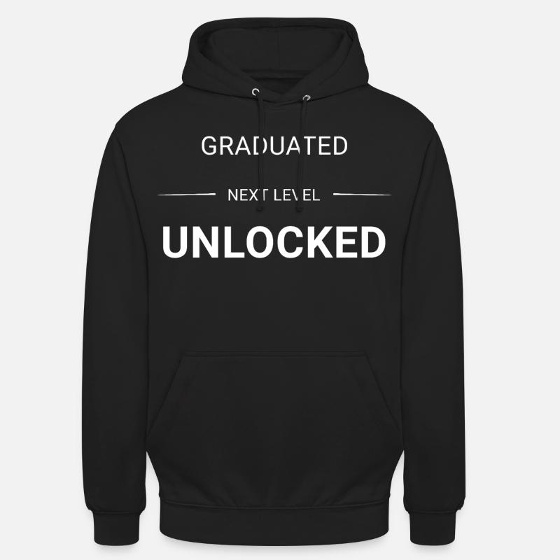 GRADUATED_NEXT_LEVEL_UNLOCKED_white - Sweat-shirt à capuche unisexe - noir