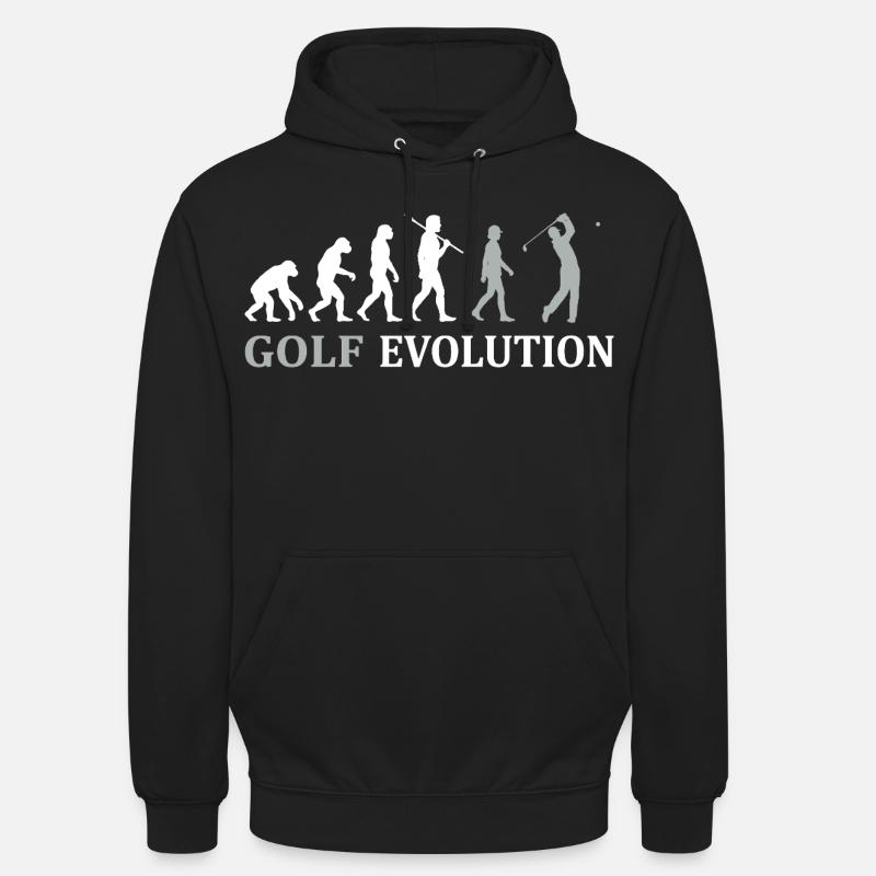 Golf Evolution – Das perfekte Golfer Geschenk - Unisex Hoodie - Schwarz