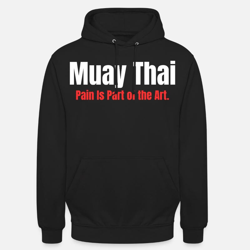 Eight Limbs. One Mind. | Muay Thai - Sweat-shirt à capuche unisexe - noir