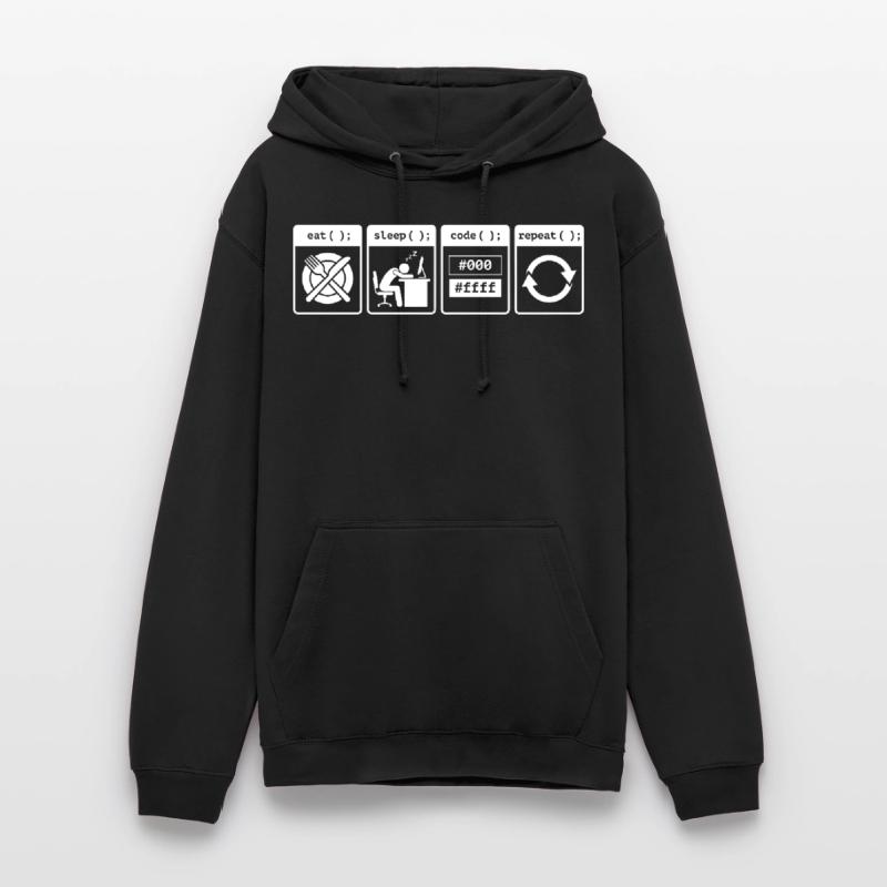 Eat Sleep Code Repeat – Conception de flux de travail pour codeurs Sweat-shirt à capuche unisexe