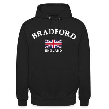 Bradford, England - Unisex Hoodie - black - Front - Alina (178cm) & Michal (187cm)