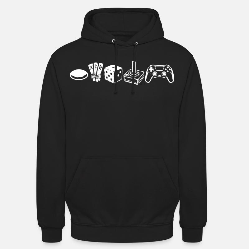 Évolution des contrôleurs | Joueurs - Sweat-shirt à capuche unisexe - noir