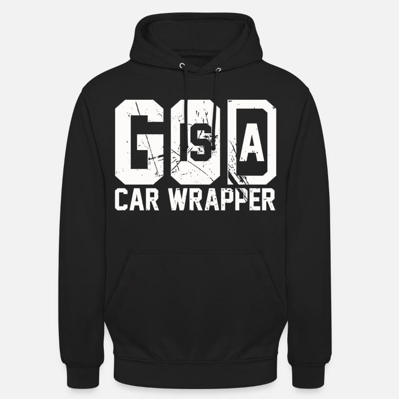 GOD is a Car Wrapper White - Sweat-shirt à capuche unisexe - noir
