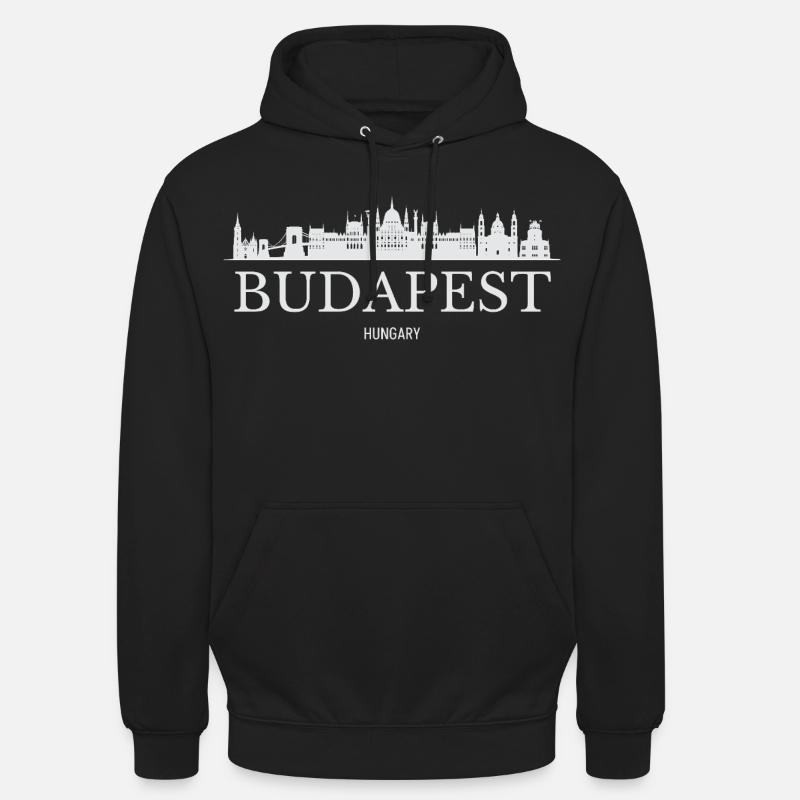 Budapester Skyline, Budapest, Ungarn - Unisex Hoodie - Schwarz