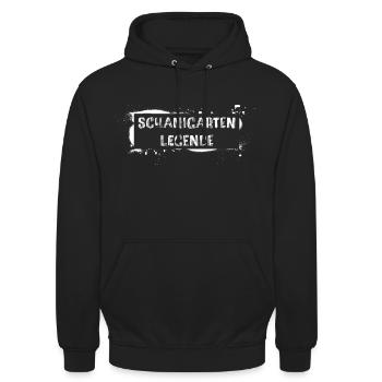Schanigarten legend – Viennese dialect saying - Unisex Hoodie - black - Front - Alina (178cm) & Michal (187cm)